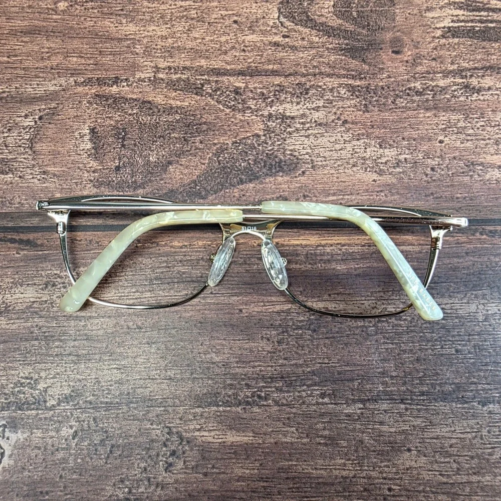 Ted Baker London B239 NAV Eyeglasses Navy Gold Cat Eye Frames 51-16-135